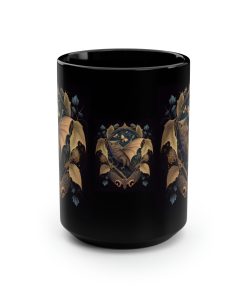 Gothic Bat 15 oz Coffee Mug perfect for the mushrooming fan or as a birthday gift for nature lovers
