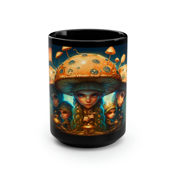 Anime Magic Mushrooms 15 oz Coffee Mug perfect for the mushrooming fan or as a birthday gift for nature lovers