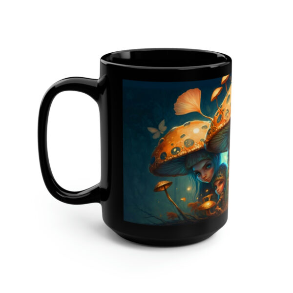 Anime Magic Mushrooms 15 oz Coffee Mug perfect for the mushrooming fan or as a birthday gift for nature lovers