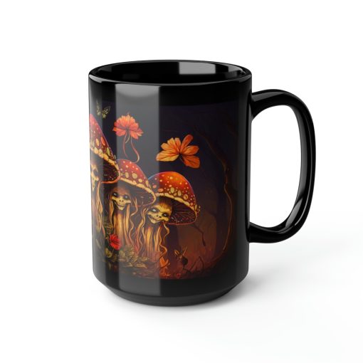 Deadly Magic Mushroom 15 oz Coffee Mug perfect for the mushrooming fan or as a birthday gift for nature lovers