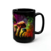 Grunge Magic Mushrooms 15 oz Coffee Mug perfect for the mushrooming fan or as a birthday gift for nature lovers