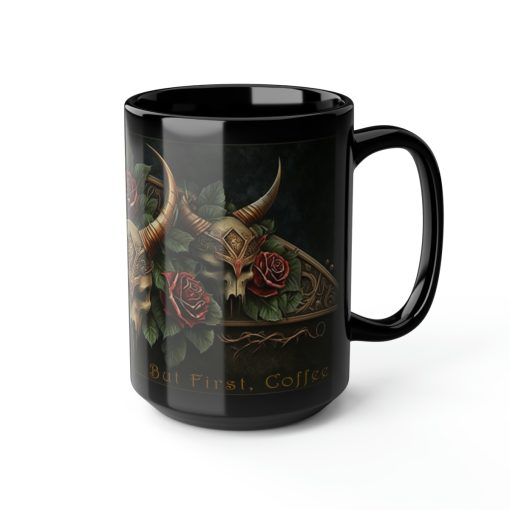 Viking Saying | “Til Valhalla We Go. But First, Coffee” | 15 oz Coffee Mug