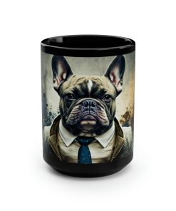 Grunge French Bulldog Portrait | 15 oz Coffee Mug | Perfect Gift for the Frenchie Lover