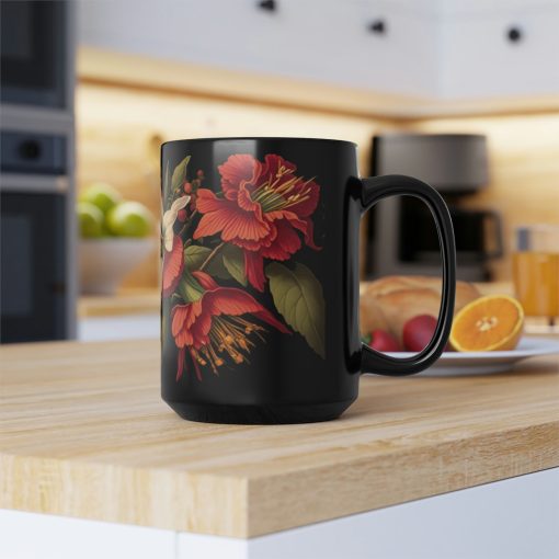Victorian Vintange Hummingbird Floral 15 oz Coffee Mug Gift