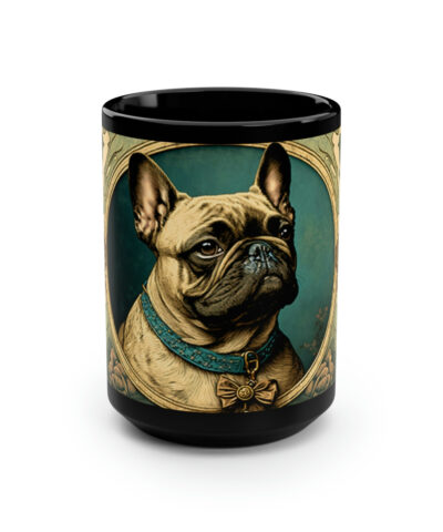 88132 63 400x480 - Art Nouveau French Bulldog Portrait | 15 oz Coffee Mug | Perfect Gift for the Frenchie Lover