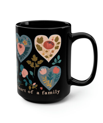 88132 649 400x480 - Mom Mug - "A mother's love is the heart of a family" - 15 oz Coffee Mug - Mother's Day Gift, Mom Birthday Gift, Mama Gift, Best Mom