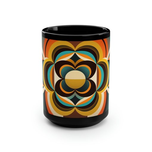 Mid Century Modern Geometric Pattern – 15 oz Coffee Mug