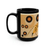 Mid Century Modern Leopord Cat - 15 oz Coffee Mug