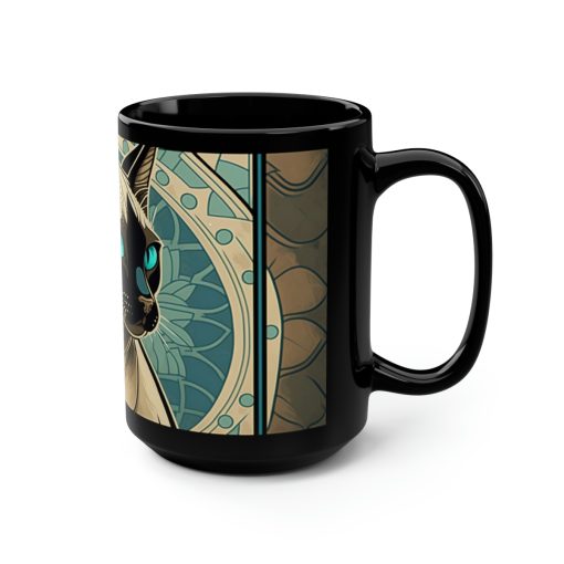 Art Nouveau Siamese Cat – 15 oz Coffee Mug