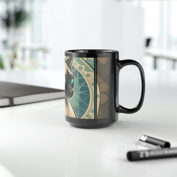 Art Nouveau Siamese Cat – 15 oz Coffee Mug