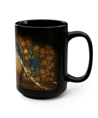 88132 694 400x480 - Mid Century Modern Siamese Cat Stained Glass - 15 oz Coffee Mug