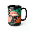 Mid Century Modern Pair of Pink Flamingos - 15 oz Coffee Mug