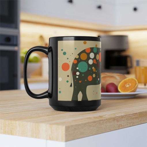 Mid Century Modern Elephant – 15 oz Coffee Mug
