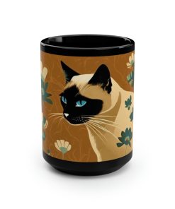 Mid Century Modern Siamese Cat – 15 oz Coffee Mug