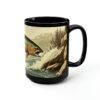 Vintage Trout Jumping in Mountain Stream - 15 oz Coffee Mug - Fishing fisherman Mug