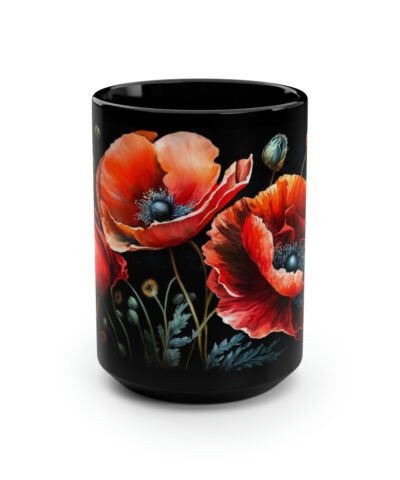 88132 846 400x480 - Red Poppies - 15 oz Coffee Mug