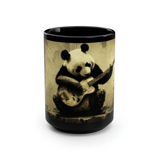 Panda Bear Playing Guitar – 15 oz Coffee Mug – Panda Mug, Guitar Mug, Panda Gift, Panda Gifts, Panda Lover Gift, Safari Gift