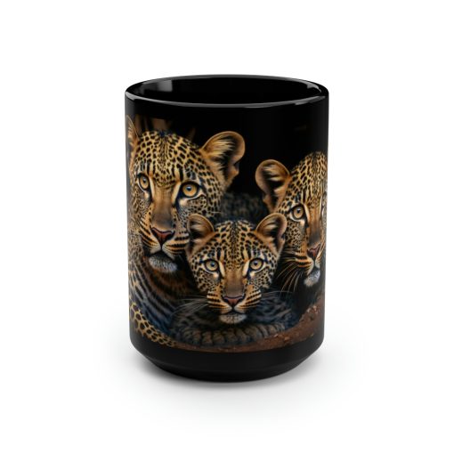 Leopard Family – 15 oz Coffee Mug – leopard Mug, leopard Coffee Mug, leopard Gift, leopard Gifts, leopard Coffee Mug, leopard Lover Gift, leopard Lover Gifts, Safari Gift