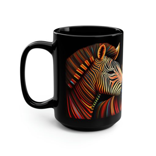 Bright Zebra Pair – 15 oz Coffee Mug – Zebra Mug, Zebra Coffee Mug, Zebra Gift, Zebra Gifts, Zebra Coffee Mug, Zebra Lover Gift, Zebra Lover Gifts, Safari Gift