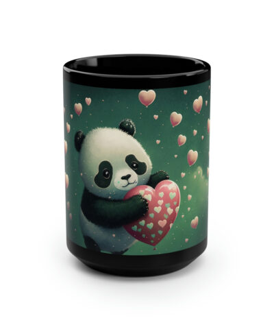 88132 909 400x480 - Sad Panda with Hearts - 15 oz Coffee Mug