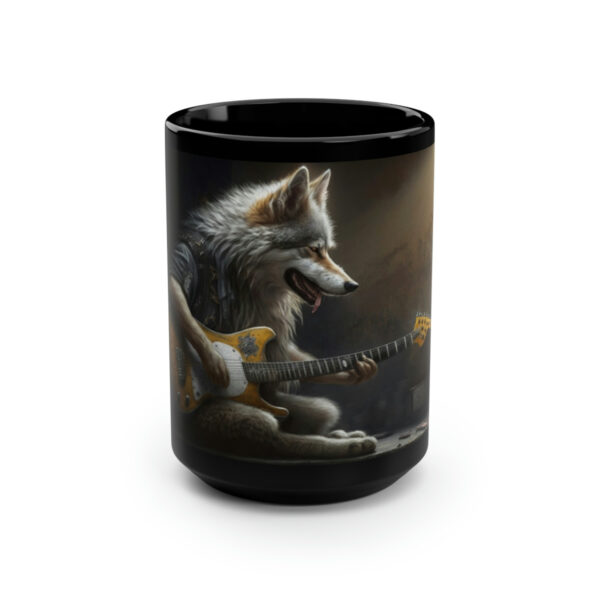 Vintage Wolf Playing Guitar – 15 oz Coffee Mug