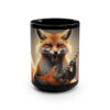 Vintage Red Fox Playing Violin – 15 oz Coffee Mug