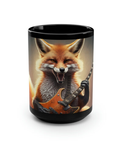 88132 999 400x480 - Vintage Red Fox Playing Guitar - 15 oz Coffee Mug