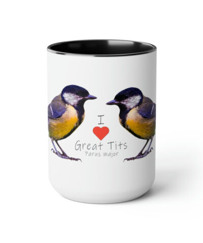 I Love Great Tits Two-Tone Coffee Mugs – 15oz