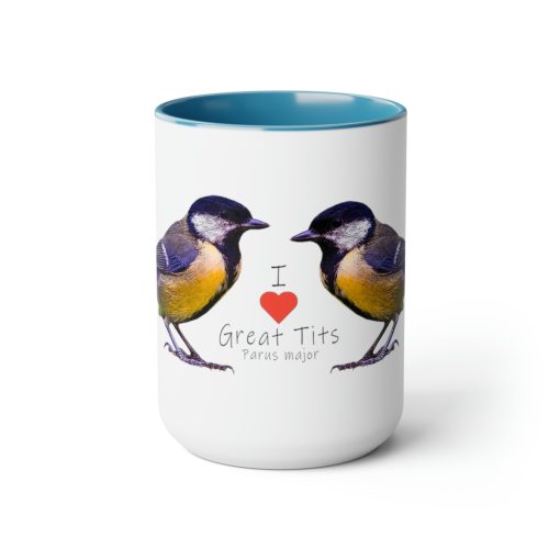 I Love Great Tits Two-Tone Coffee Mugs – 15oz