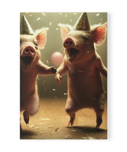 Pig Party Softcover Notebook, A5