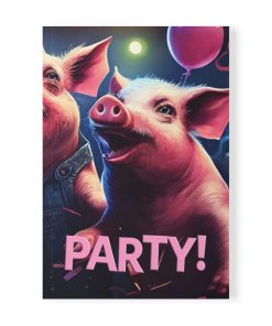 Partying Pigs Softcover Notebook, A5