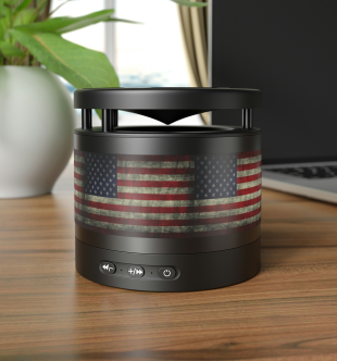 Speaker 1 - American Flag Metal Bluetooth Speaker and Wireless Charging Pad