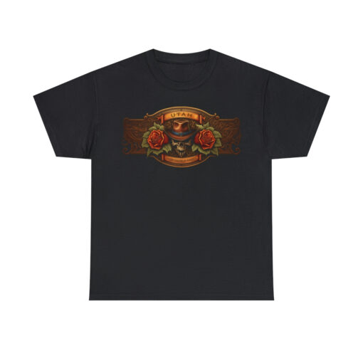 Western Cowboy Leatherwork Utah Skull Cotton T-Shirt