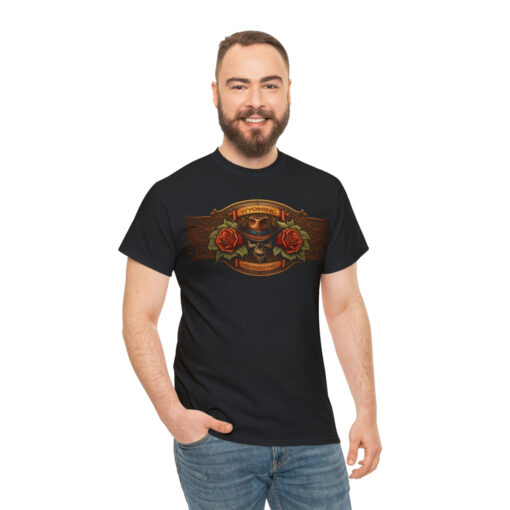 Western Cowboy Leatherwork Wyoming Skull Cotton T-Shirt