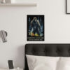 Bigfoot Saw Me But No ONe Believes Him Satin Poster - Perfect Gift for Yourself, Hiking, Backpacking, Camping Friends