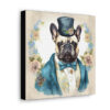 Watercolor Vintage Victorian "Howard's Day" French Bulldog Canvas Gallery Wraps