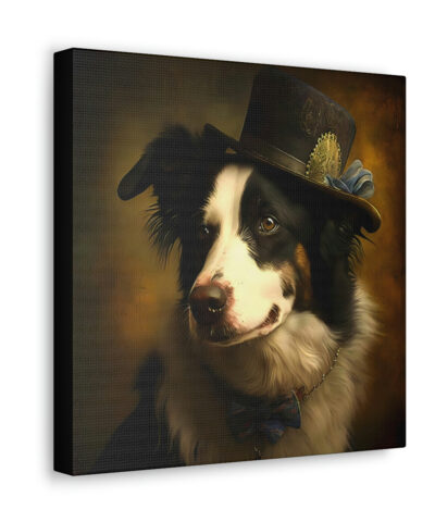34244 132 400x480 - Vintage Victorian Border Collie with New Hat Frame Canvas Gallery Wraps