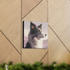 Noble Border Collie with Mountain Background Frame Canvas Gallery Wraps