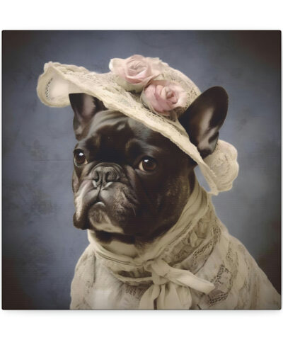 34244 19 400x480 - Vintage Victorian "Lucy's New Hat" French Bulldog Canvas Gallery Wraps