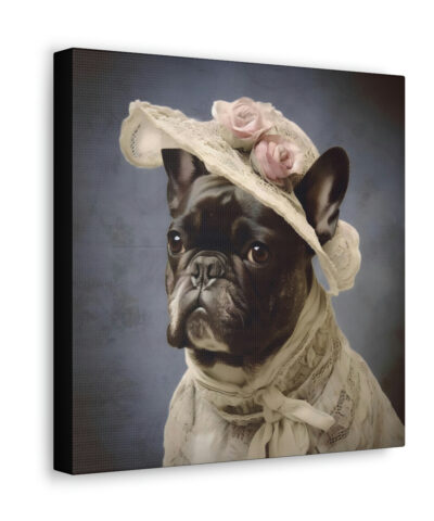 34244 20 400x480 - Vintage Victorian "Lucy's New Hat" French Bulldog Canvas Gallery Wraps