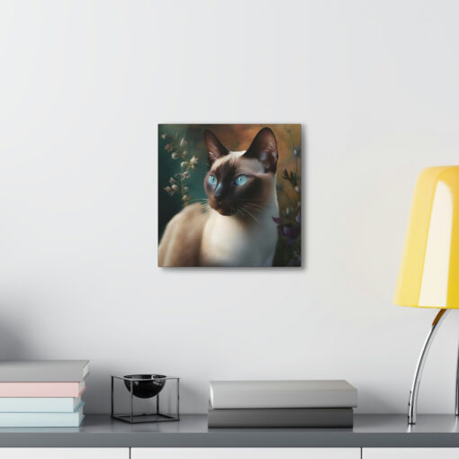 Siamese Cat in Garden Canvas Gallery Wraps