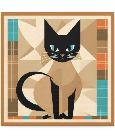34244 232 400x480 - Mid-Century Modern Siamese Cat Canvas Gallery Wraps
