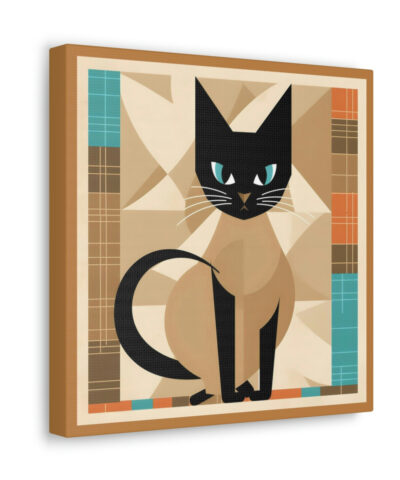 34244 233 400x480 - Mid-Century Modern Siamese Cat Canvas Gallery Wraps