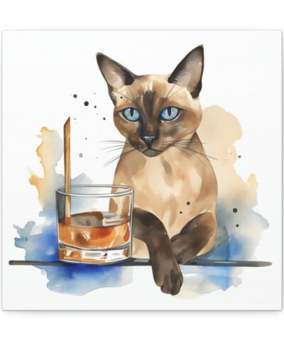 34244 253 400x480 - Retro "Time to Relax" Siamese Cat Canvas Gallery Wraps