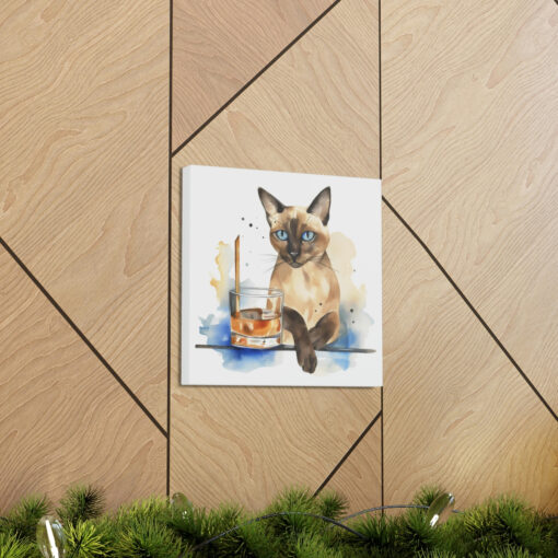Retro “Time to Relax” Siamese Cat Canvas Gallery Wraps