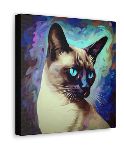 34244 261 400x480 - Acrylic Paint "Midnight" Siamese Cat Canvas Gallery Wraps
