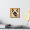 Retro Art Deco Mid-Century Modern Siamese Cat Canvas Gallery Wraps