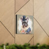 Watercolor Art Nouveau French Bulldog Canvas Gallery Wraps