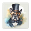 Watercolor French Bulldog Portrait Canvas Gallery Wraps