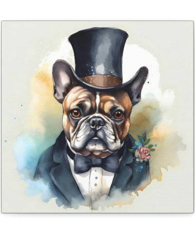 34244 40 400x480 - Watercolor Vintage Victorian Portrait of Gentleman French Bulldog Canvas Gallery Wraps